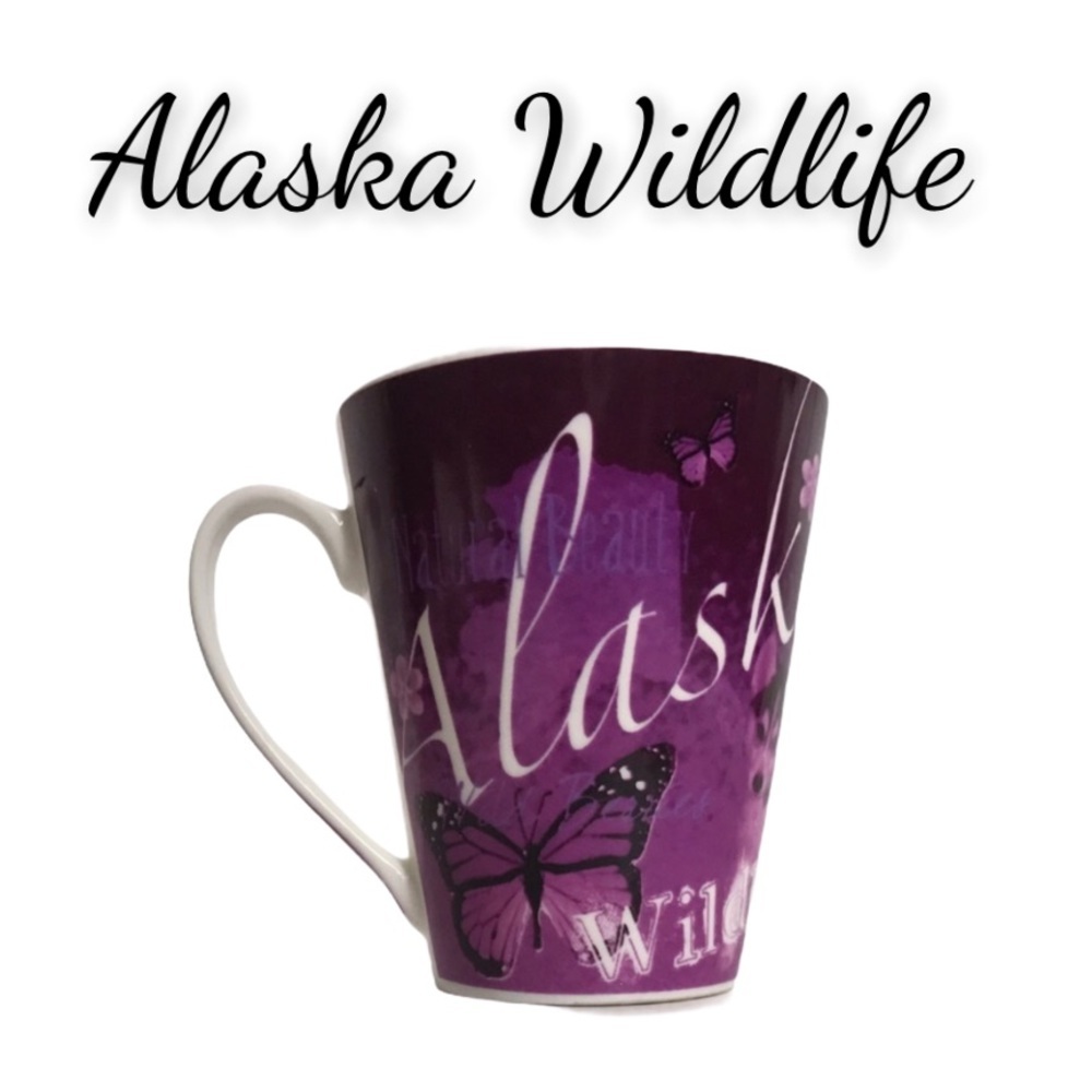 HTF Alaskan Pink Collage 11 OZ Coffee Mug